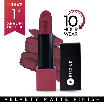 SUGAR Glide Peptide Serum Lipstick HA + Vit E Velvet Matte - 06 Moscow Mulberry