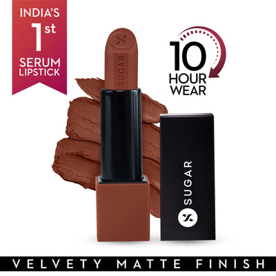 SUGAR Glide Peptide Serum Lipstick HA + Vit E Velvet Matte - 07 Tuscany Truffle