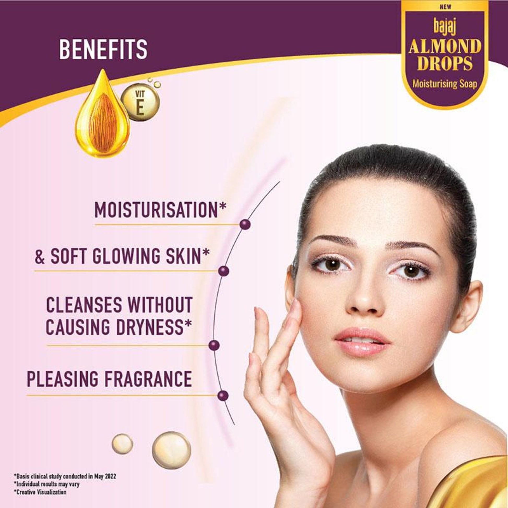 Bajaj Almond Drops Moisturizing Soap - Pack Of 5
