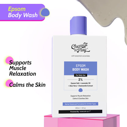 Chemist At Play Epsom Salt Body Wash, Relaxes Muscle Stiffness, Eases Post Workout Soreness