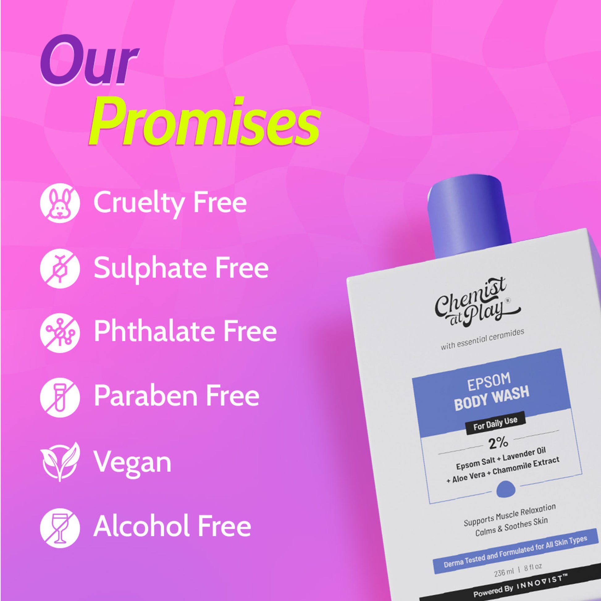 Chemist At Play Epsom Salt Body Wash, Relaxes Muscle Stiffness, Eases Post Workout Soreness