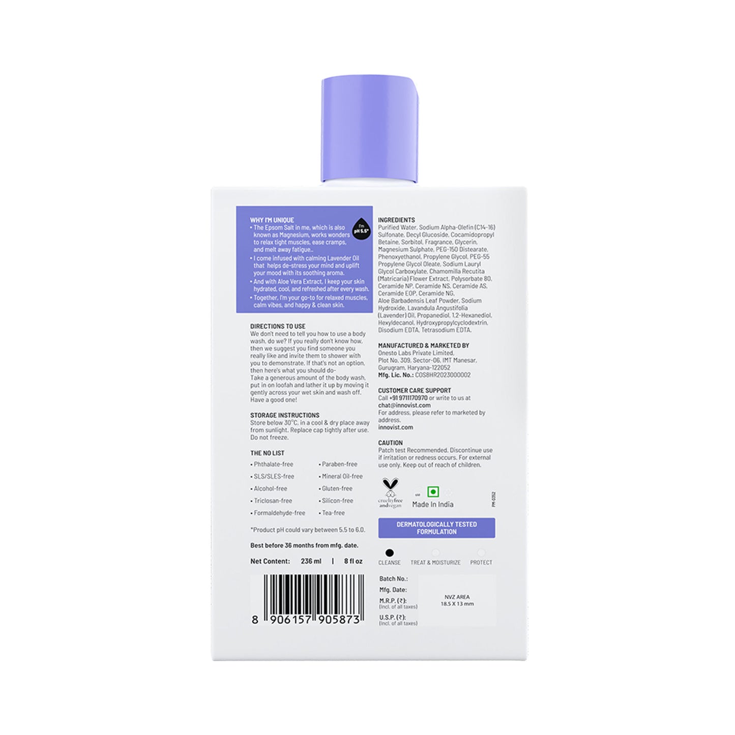 Chemist At Play Epsom Salt Body Wash, Relaxes Muscle Stiffness, Eases Post Workout Soreness
