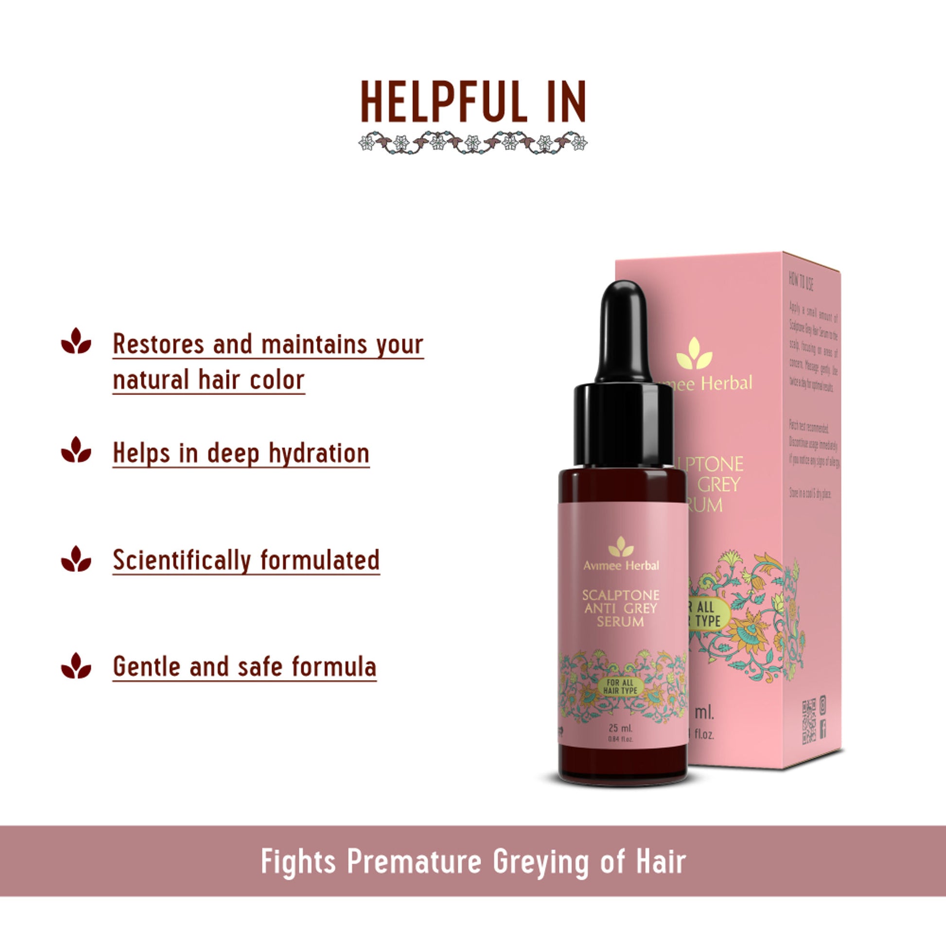 Avimee Herbal Scalptone Anti Grey Serum
