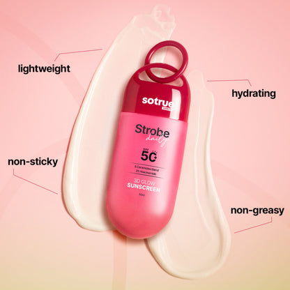 Sotrue Daily Strobe Cream for Radiant Glowing Skin, Hydrating Dewy Base with Instant Glow