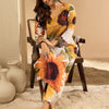 Dhiyona IE Women Floral Printed Regular Kurta with Trousers