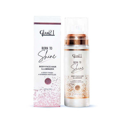 GLAM21 Born To Shine Three-In-One Illuminioser Spray With Dewy Finish - Holo