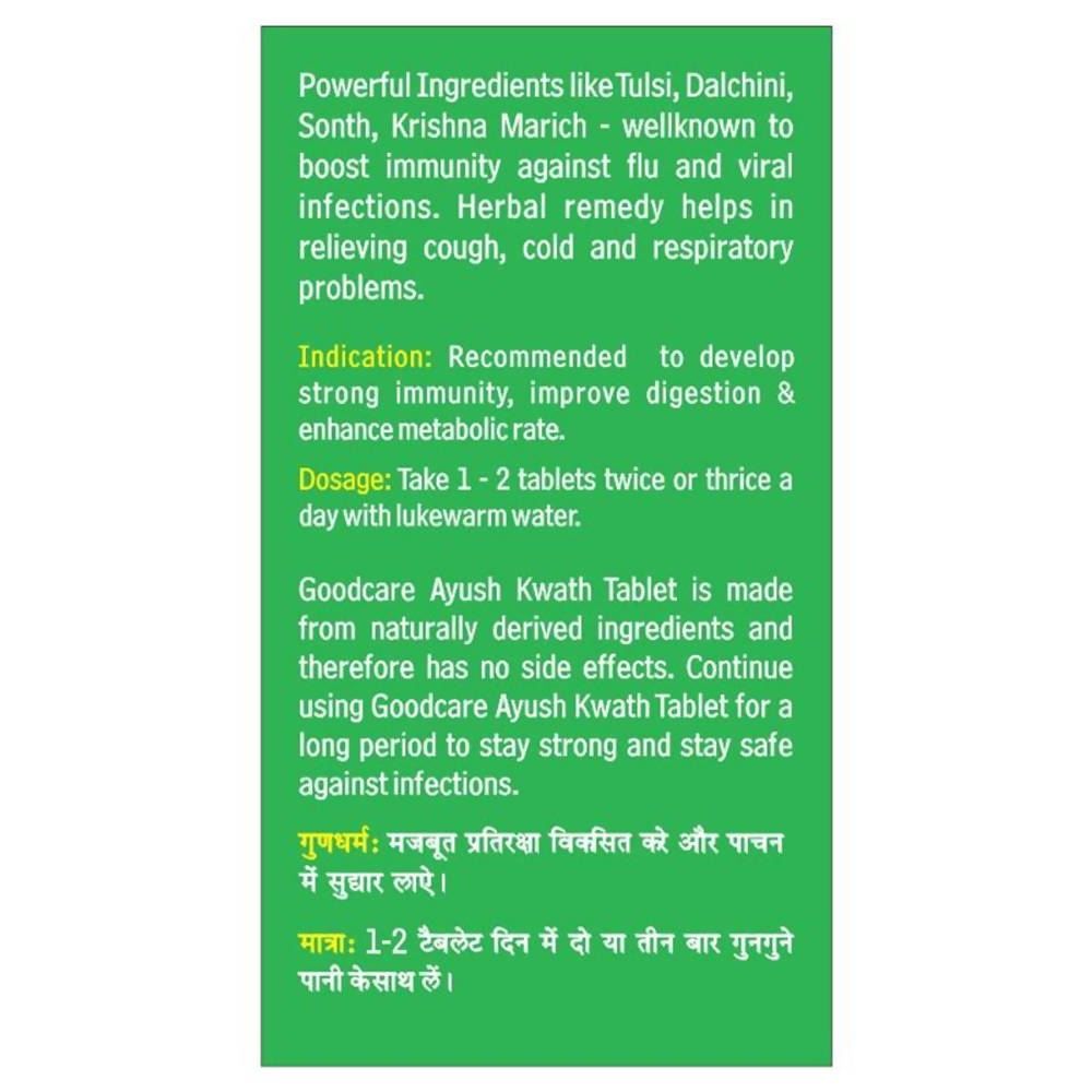 Goodcare Ayush Kwath Churna Tablets