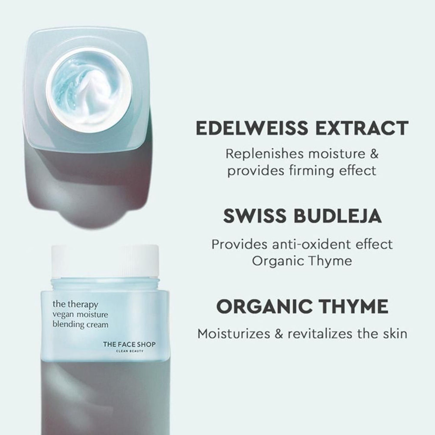 The Face Shop The Therapy Vegan Moisture Blending Cream With Niacinamide, Gives 48Hr Hydration