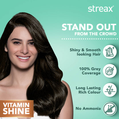 Streax Cream Hair Colour With 100% Grey Coverage & No Ammonia Pack of 5 - 3 Dark Brown