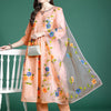 Dhiyona IE Floral Embroidered Mirror Work Pure Cotton Kurta with Trousers & Dupatta