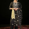 Dhiyona IE Ethnic Motifs Embroidered Gotta Patti Straight Kurta with Trousers & Dupatta