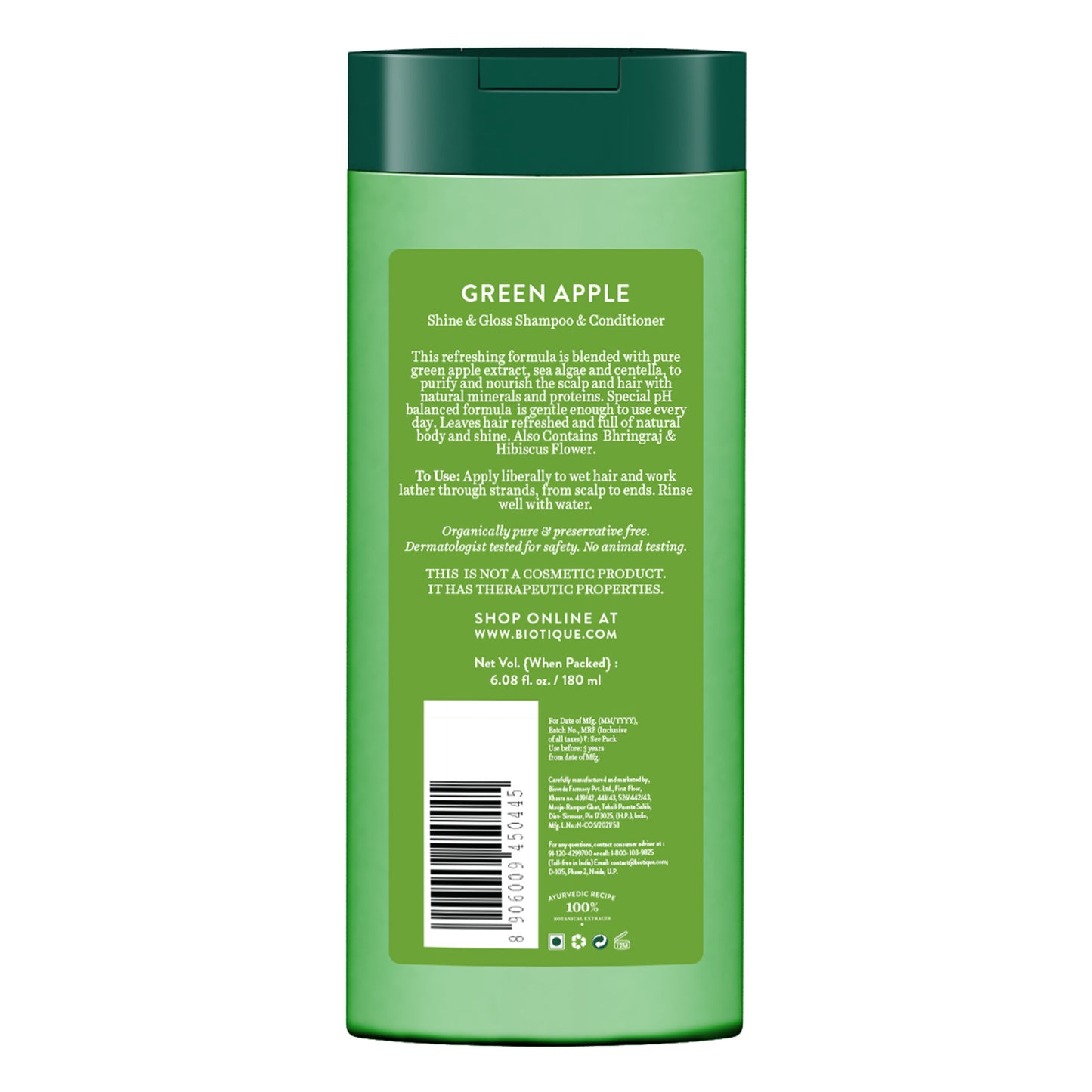 Biotique Bio Green Apple Fresh Daily Purifying Shampoo & Conditioner