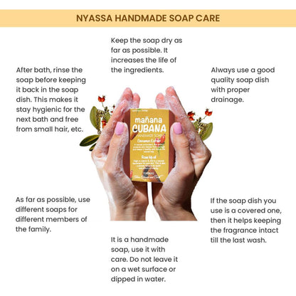 Nyassa Manana Cubana Soap | Cinnamon & Rosehip Oil | Woody Fragrance | 150g