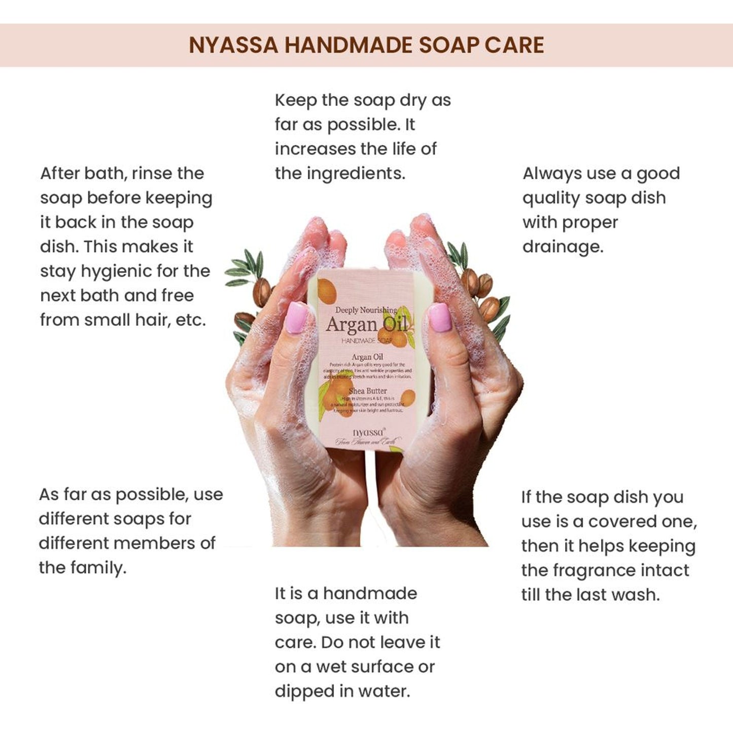 Nyassa Argan Oil Soap | Argan & Shea Butter | Moisturizing, Nourishing, Natural | 150g