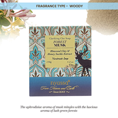 Nyassa Forest Musk Soap | Honeysuckle & Almond Oil | Musky Fragrance | All Skin Types | 150g