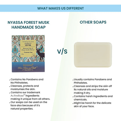 Nyassa Forest Musk Soap | Honeysuckle & Almond Oil | Musky Fragrance | All Skin Types | 150g