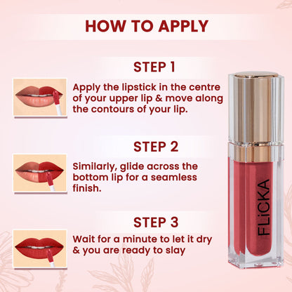 FLiCKA Flicka Ru Ready Liquid Matte Lipstick in Oatmeal featuring lightweight, smooth finish and easy application