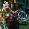 Dhiyona IE Women Floral Embroidered Regular Beads and Stones Kurta with Palazzos