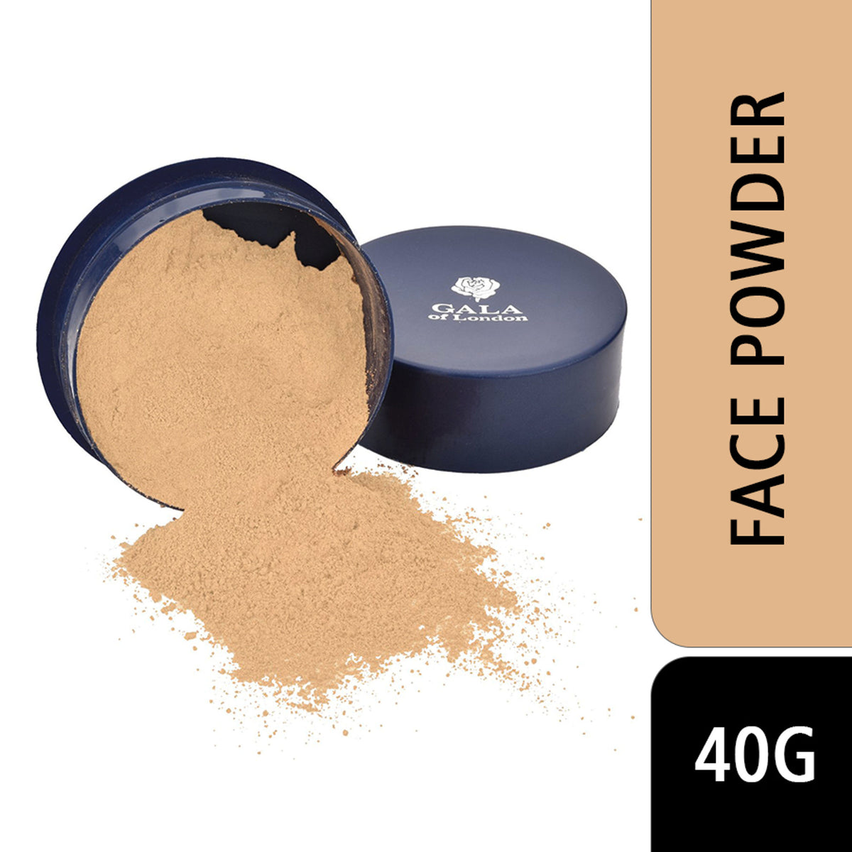 Gala of London Pearl Face Powder in Sun Kissed shade, showcasing the shimmering pressed powder with a pearl finish.