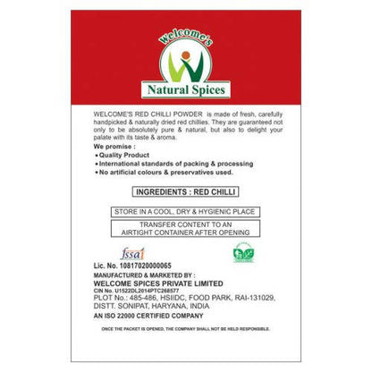 Welcome’s Natural Spices Red Chilli Powder