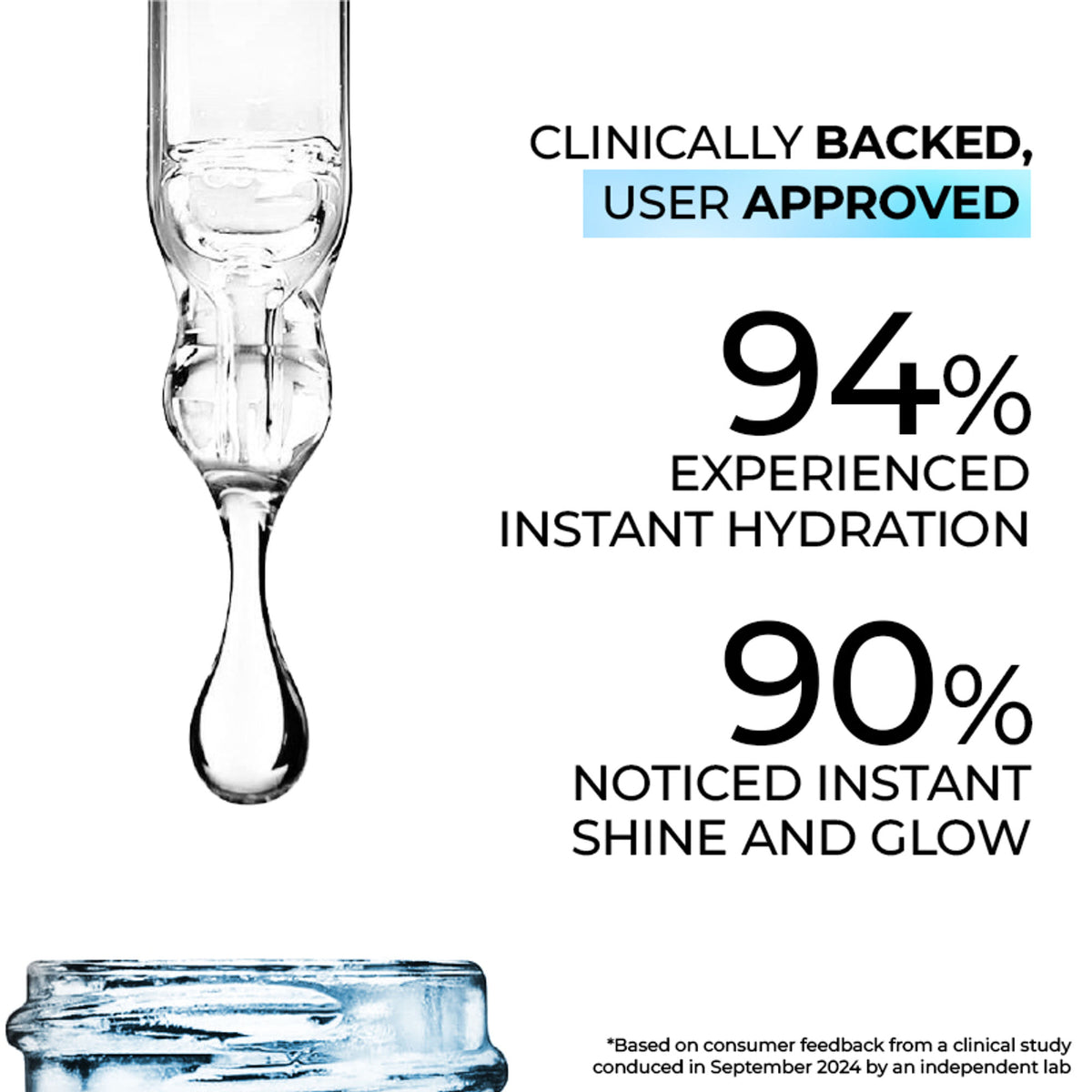 Streax Hydrate & Shine Face Serum With 11% Hyaluronic Acid Complex For Brightening, 48 Hr Hydration