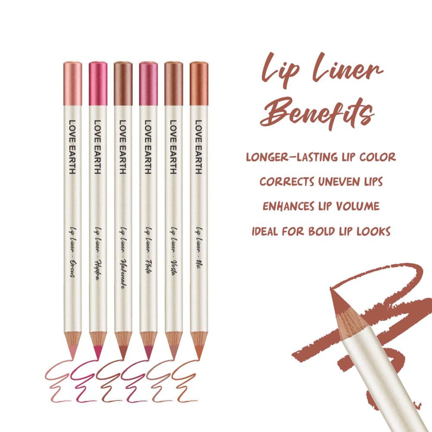 Love Earth Lip Liner Everyday Nudes - Make Make