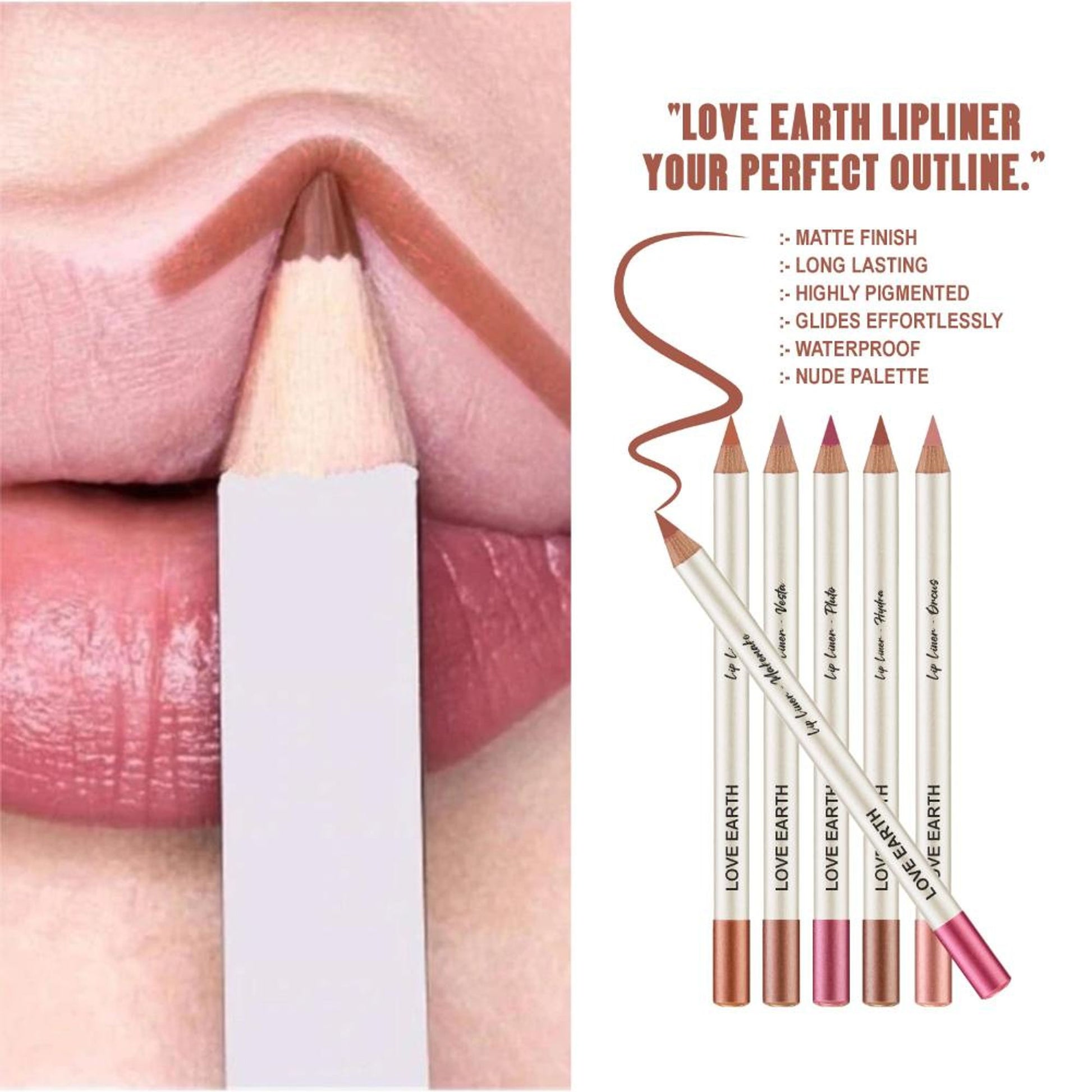 Love Earth Lip Liner Everyday Nudes - Make Make