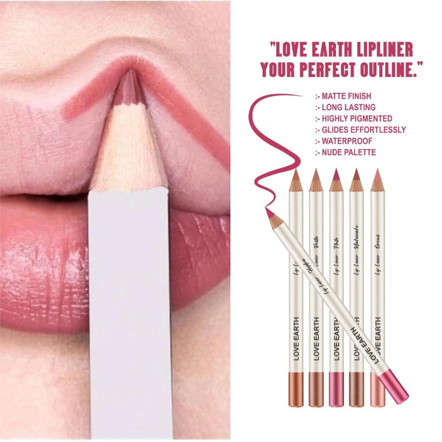 Love Earth Lip Liner Everyday Nudes - Pluto