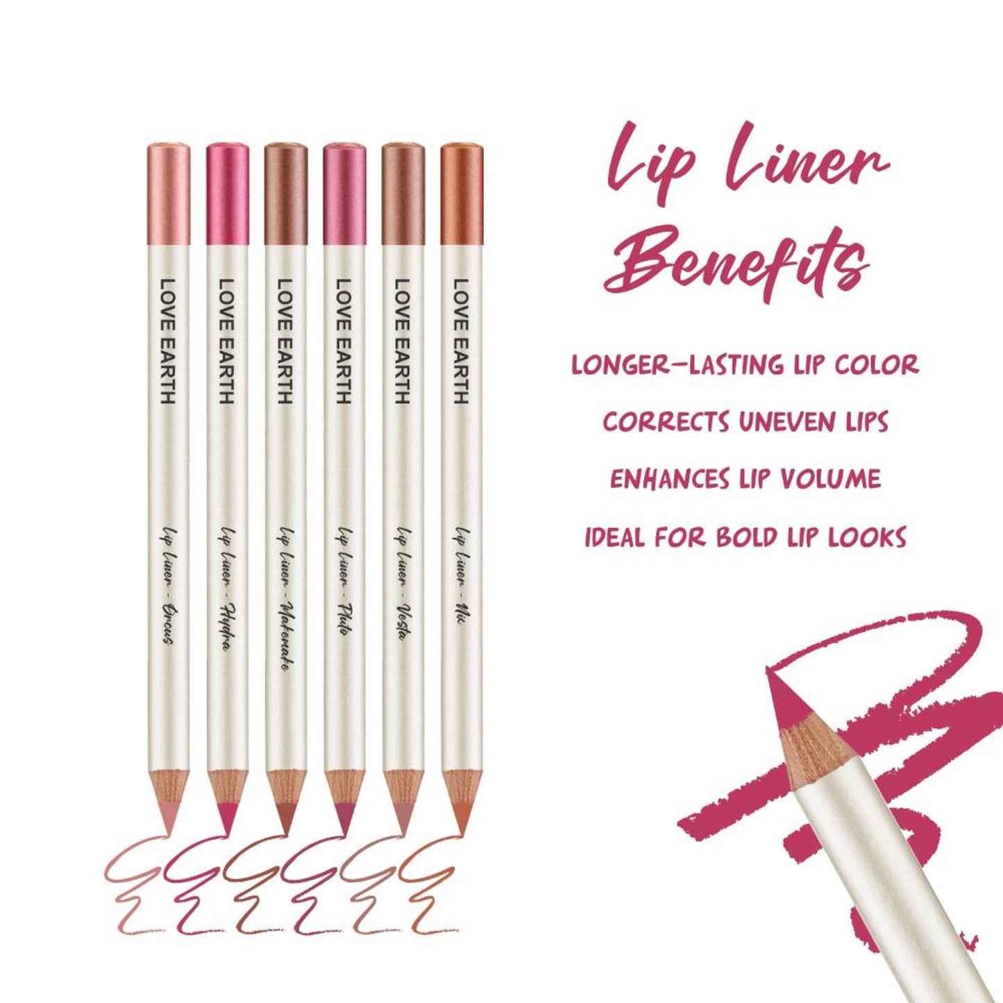 Love Earth Lip Liner Everyday Nudes - Hydra