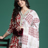 Dhiyona IE Floral Printed Pure Cotton Kurta With Trousers & Dupatta