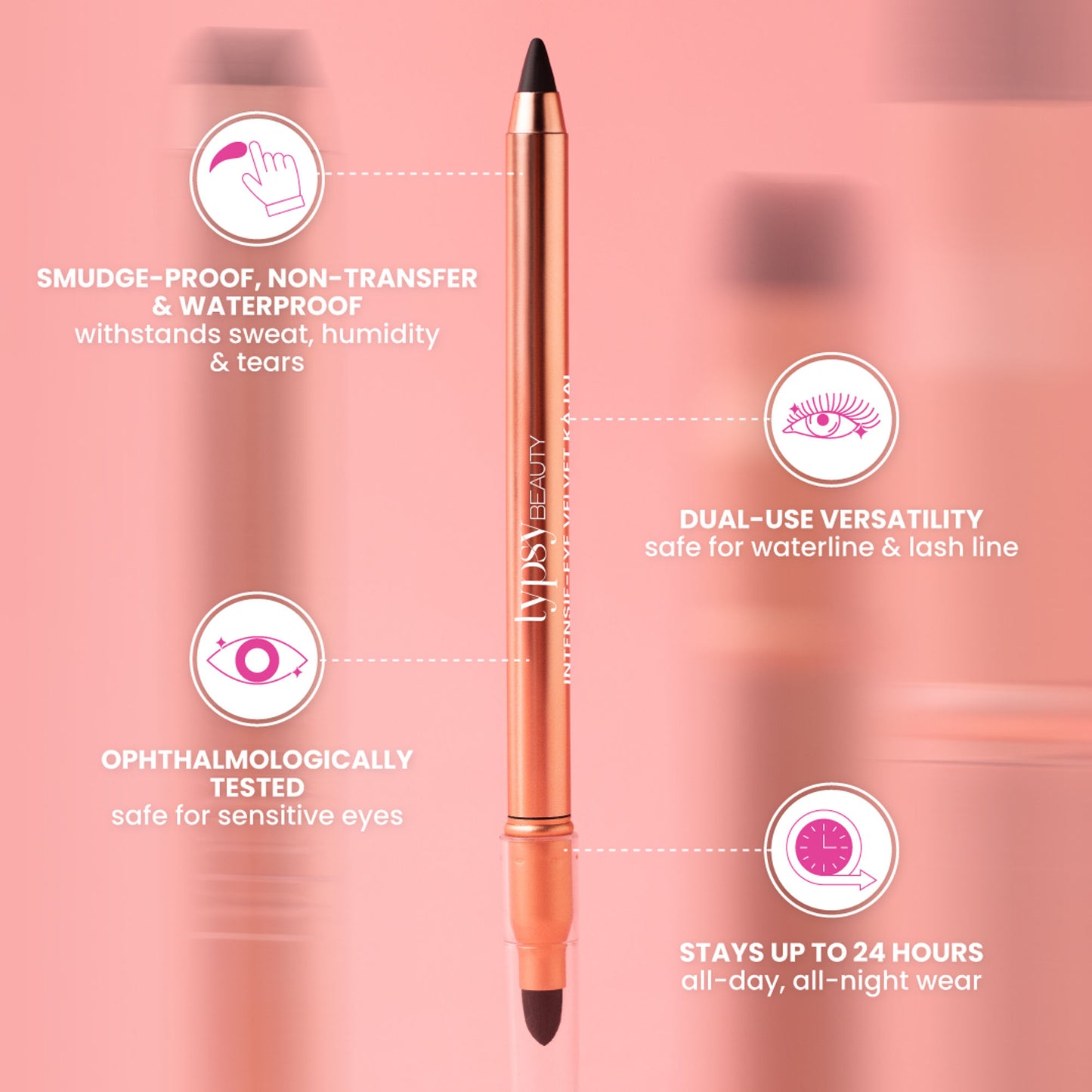Typsy Beauty Intensif-Eye Velvet Kajal - Black