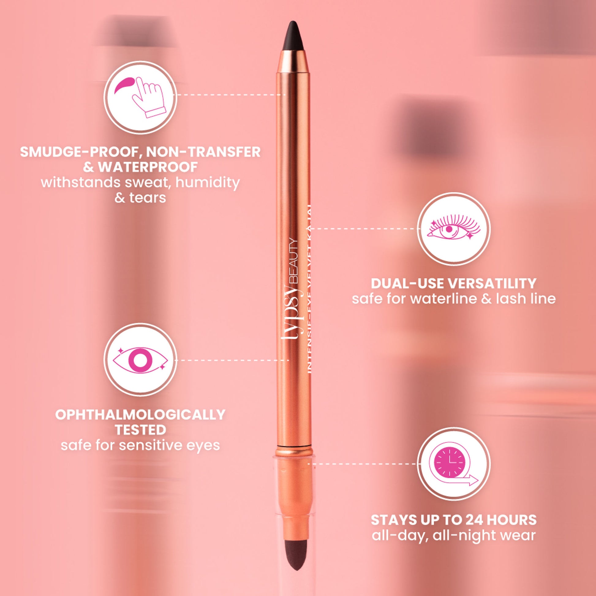 Typsy Beauty Intensif-Eye Velvet Kajal - Black
