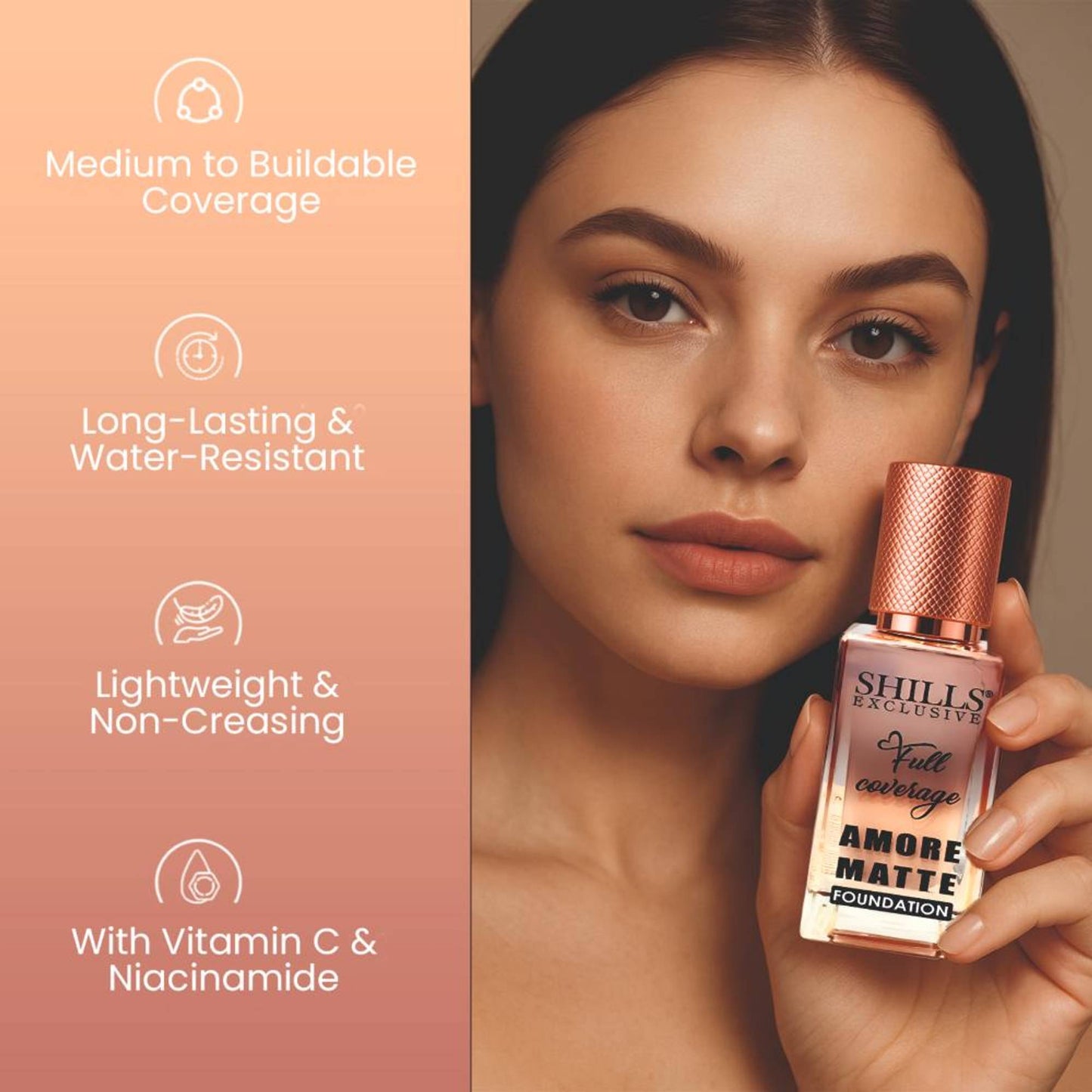 Shills Exclusive Full Coverage Amore Matte Foundation - 14