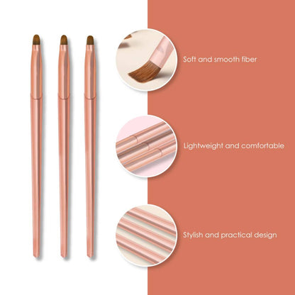 Shills Professional Rose Gold Gel Art Brush 3pcs