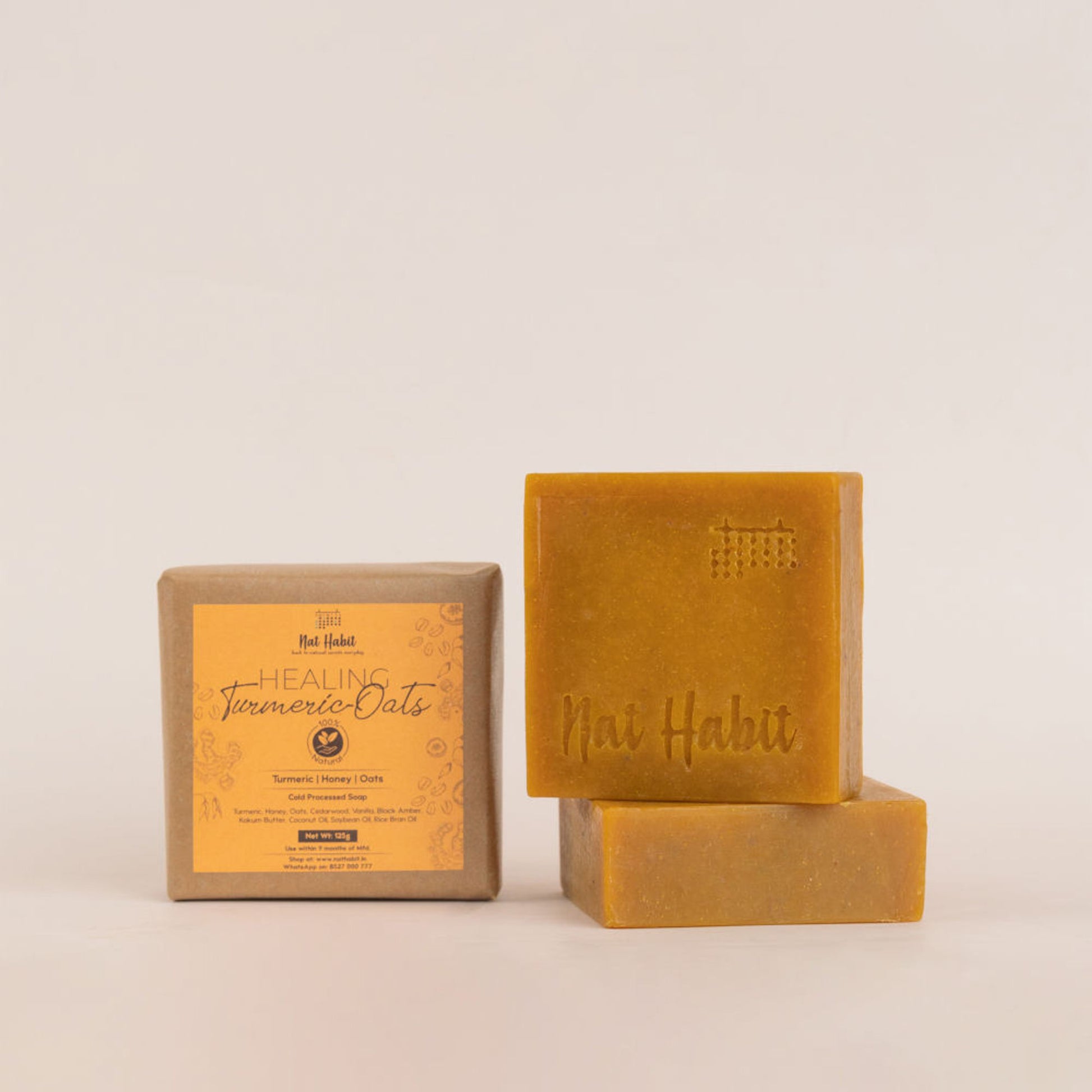 Nat Habit Fresh Detox Charcoal & Healing Turmeric Oats Soaps