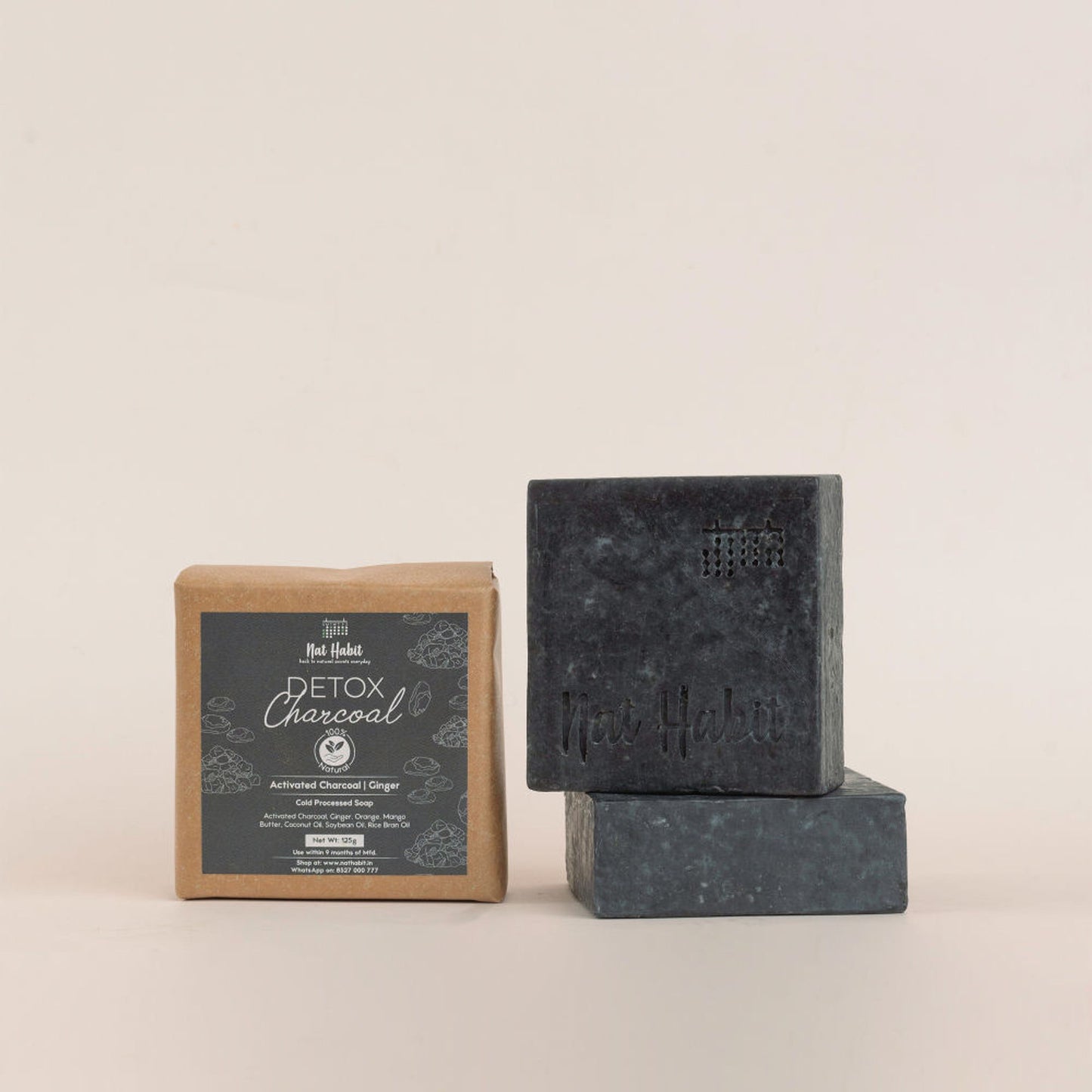Nat Habit Fresh Detox Charcoal & Healing Turmeric Oats Soaps