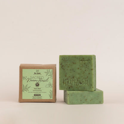 Nat Habit Set Of Sacred Neem Basil & Detox Charcoal Bath Saops Combo