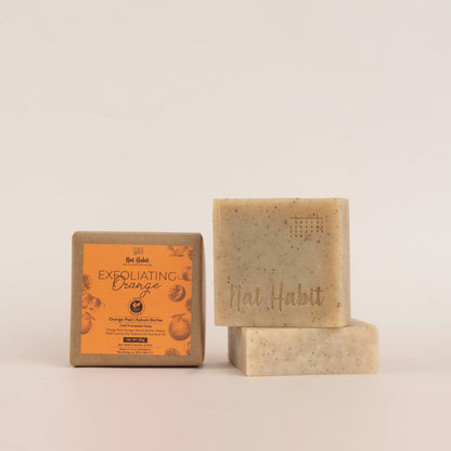Nat Habit Setof Brightening Milk Rosehip & Exfoliating Orange Bath Soaps Combo