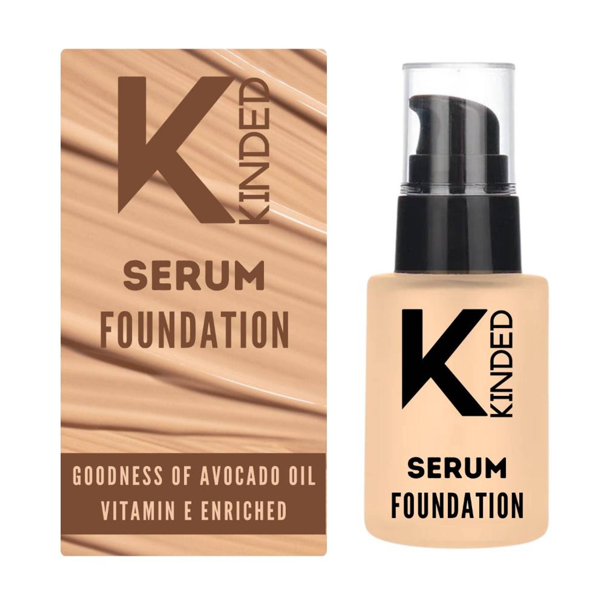 KINDED Serum Foundation Makeup With Avocado Oil Vitamin E Goodness - 01 Fair