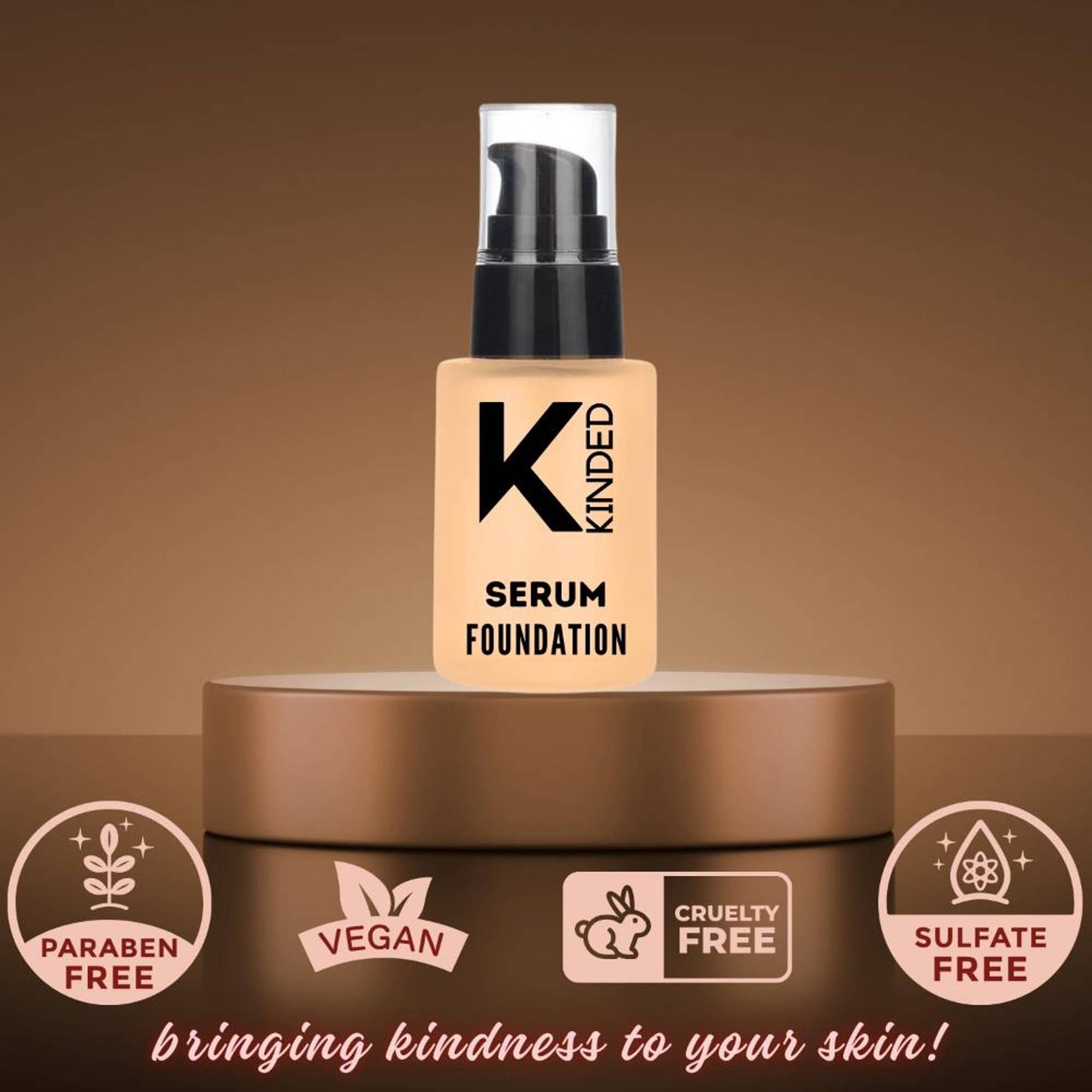KINDED Serum Foundation Makeup With Avocado Oil Vitamin E Goodness - 01 Fair