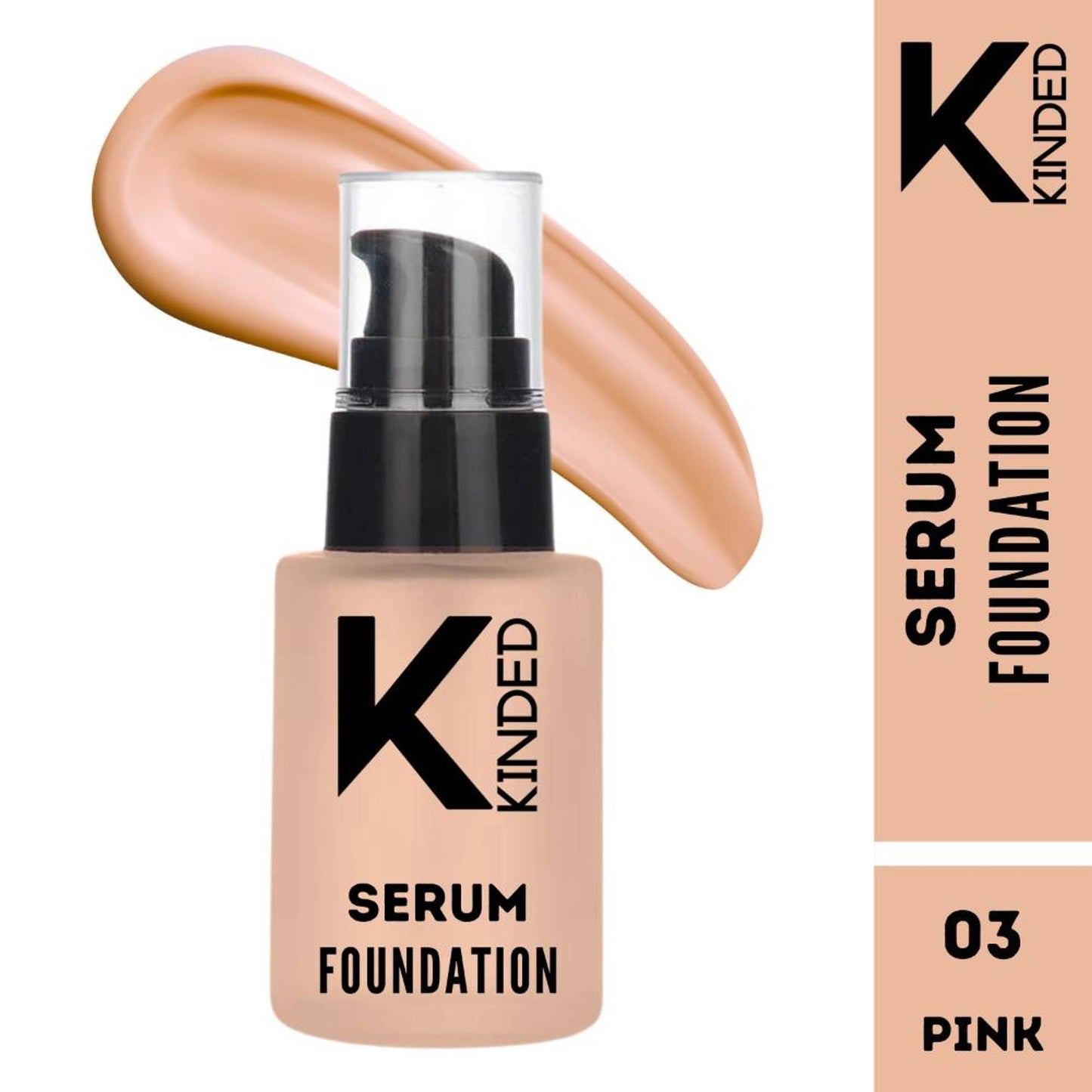 KINDED Serum Foundation Makeup With Avocado Oil Vitamin E Goodness - 03 Pink
