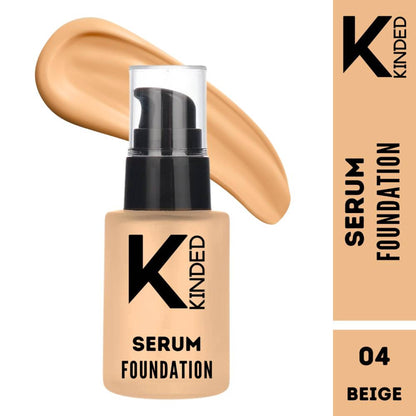 KINDED Serum Foundation Makeup With Avocado Oil Vitamin E Goodness - 04 Beige