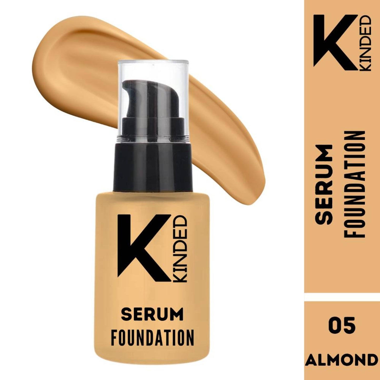 KINDED Serum Foundation Makeup With Avocado Oil Vitamin E Goodness - 05 Almond