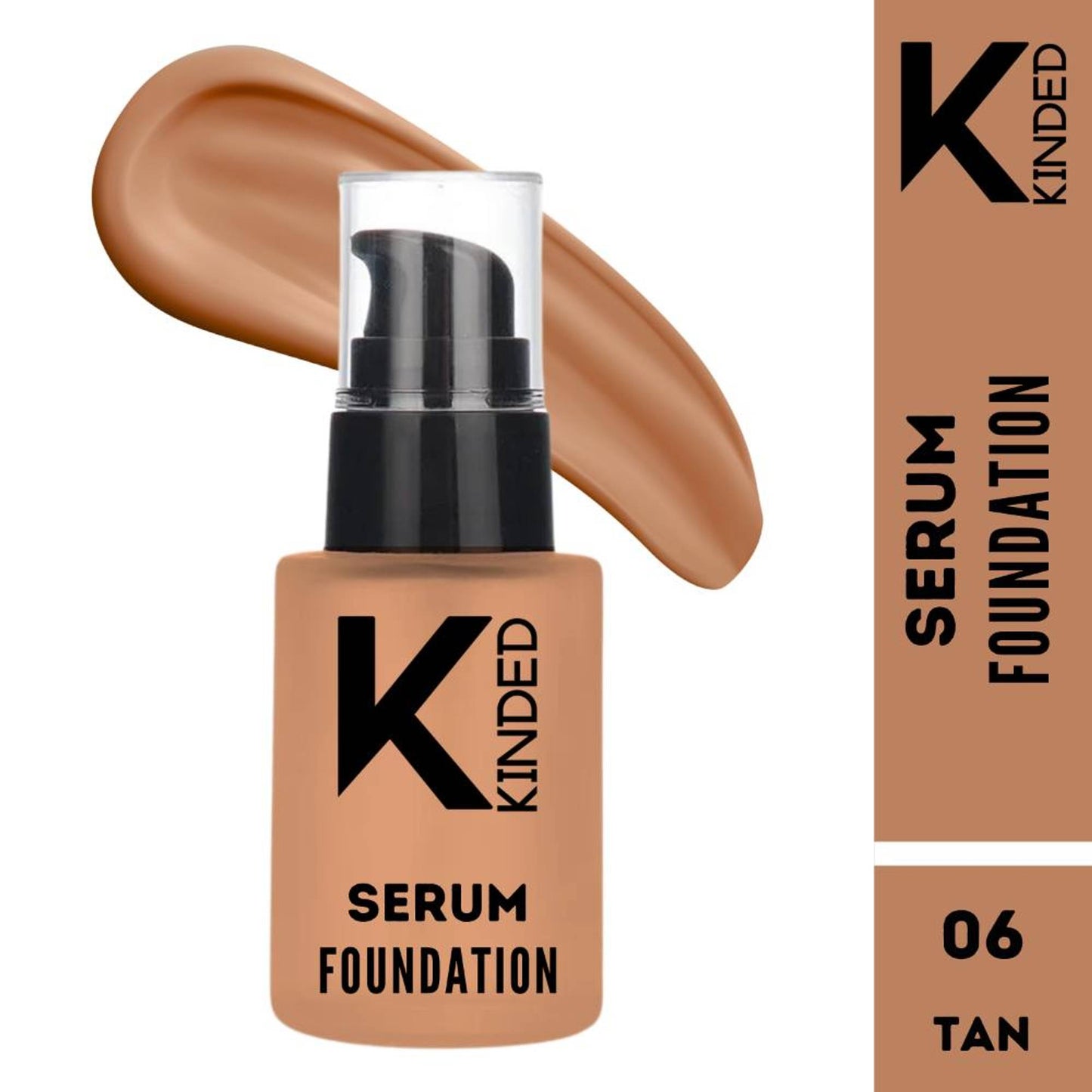 KINDED Serum Foundation Makeup With Avocado Oil Vitamin E Goodness - 06 Tan