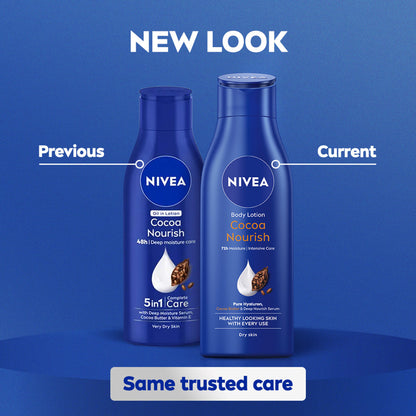 NIVEA 48H Deep Moisture Care Cocoa Butter & Vit E Body Lotion For Very Dry Skin