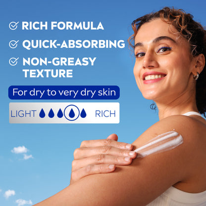 NIVEA 48H Deep Moisture Care Cocoa Butter & Vit E Body Lotion For Very Dry Skin