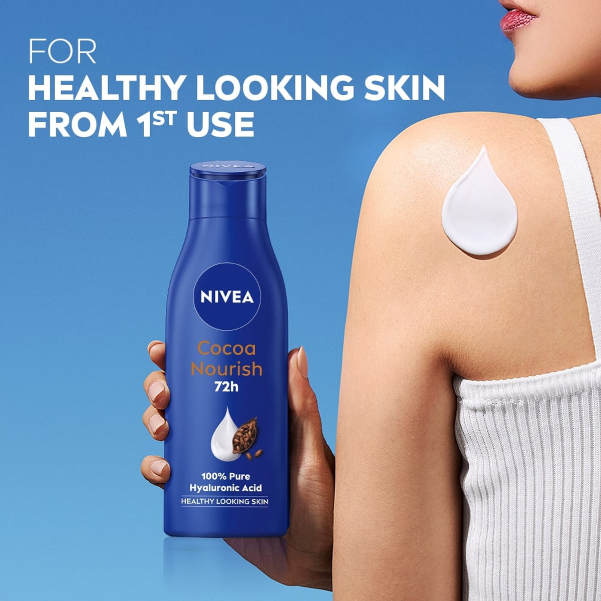 NIVEA 48H Deep Moisture Care Cocoa Butter & Vit E Body Lotion For Very Dry Skin