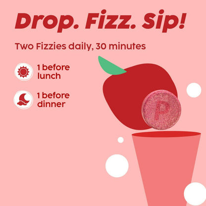 PLIX The Plant Fix Apple Cider Vinegar Effervescent Tablets with Mother - Apple - Indyancart