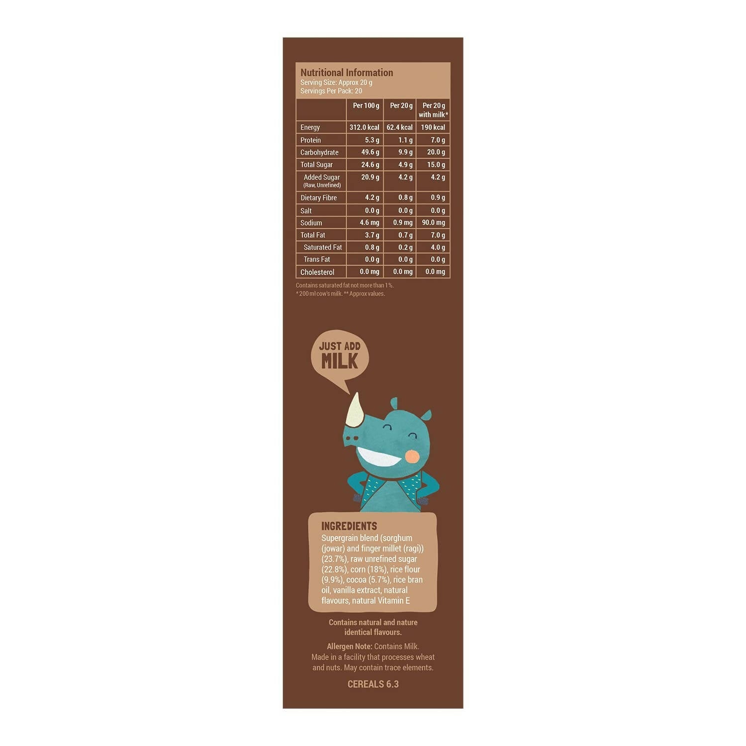 Slurrp Farm Choco Crunch Chocolate Cereal - Indyancart