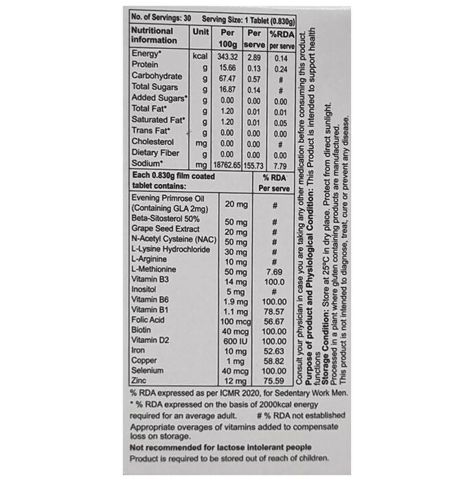 Ipca Keraglo Men hair care tablets in a blister pack, designed to support men's hair health and promote hair growth.